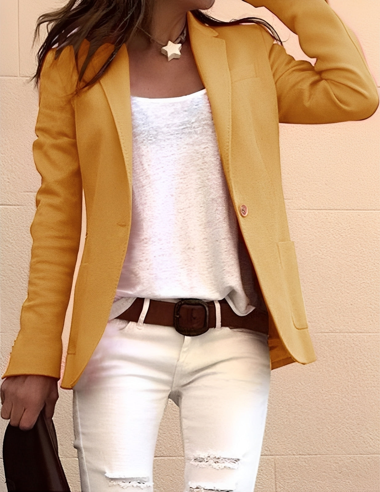 Yasmin - Luźny blezer z klapami dla kobiet
