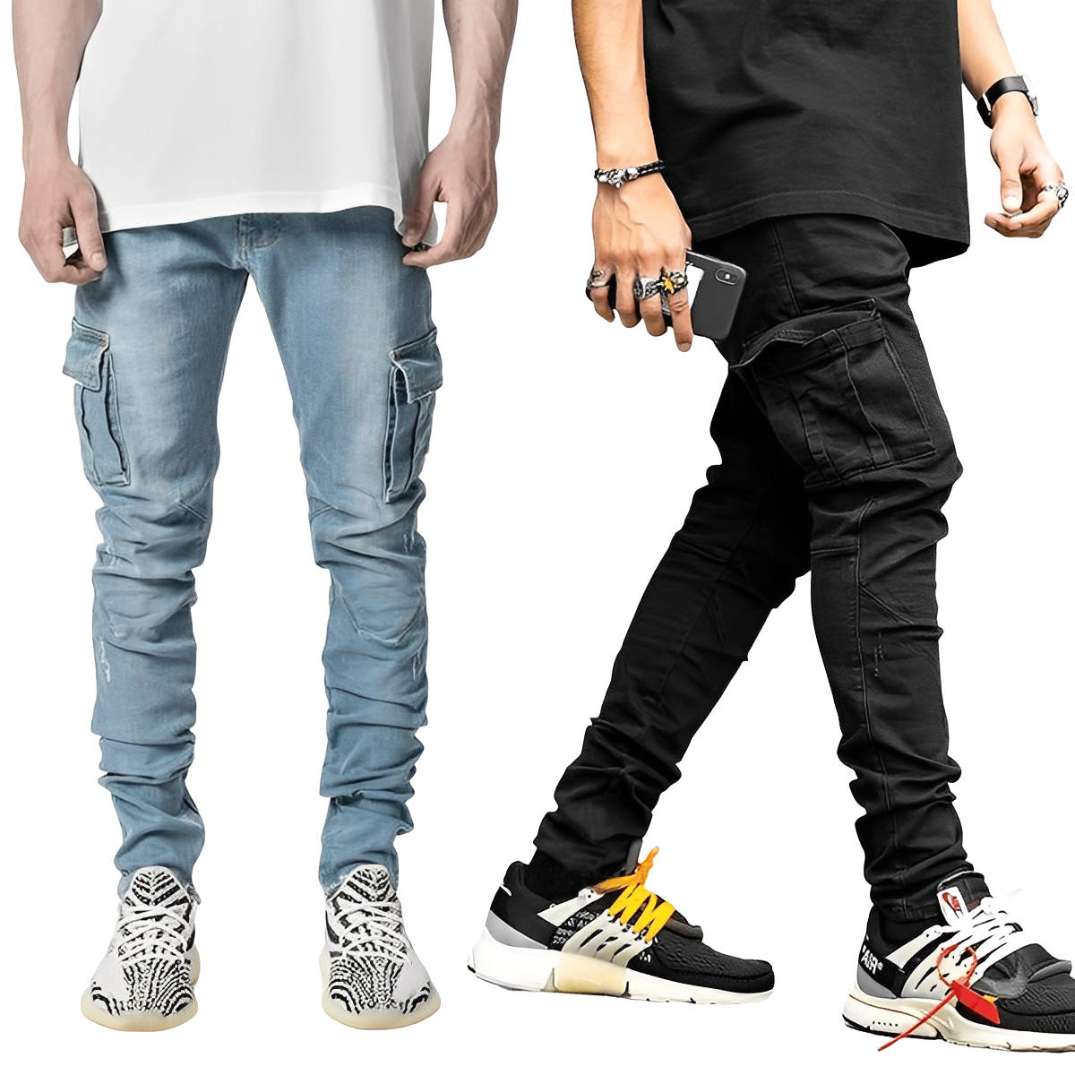 Morgan - Męskie swobodne jeansy z dodatkowymi kieszeniami