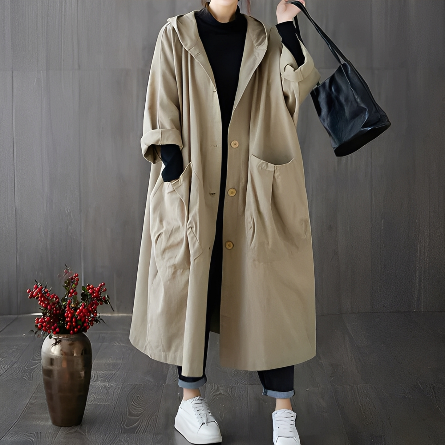 Dael - Damski trencz oversize