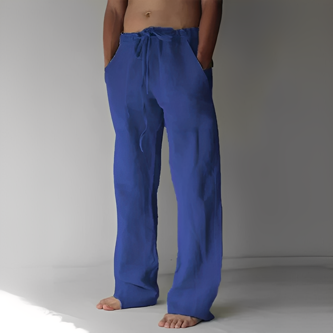 Kirk - Męskie spodnie szerokie ze sznurkiem, nowoczesny styl