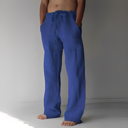 Kirk - Męskie spodnie szerokie ze sznurkiem, nowoczesny styl