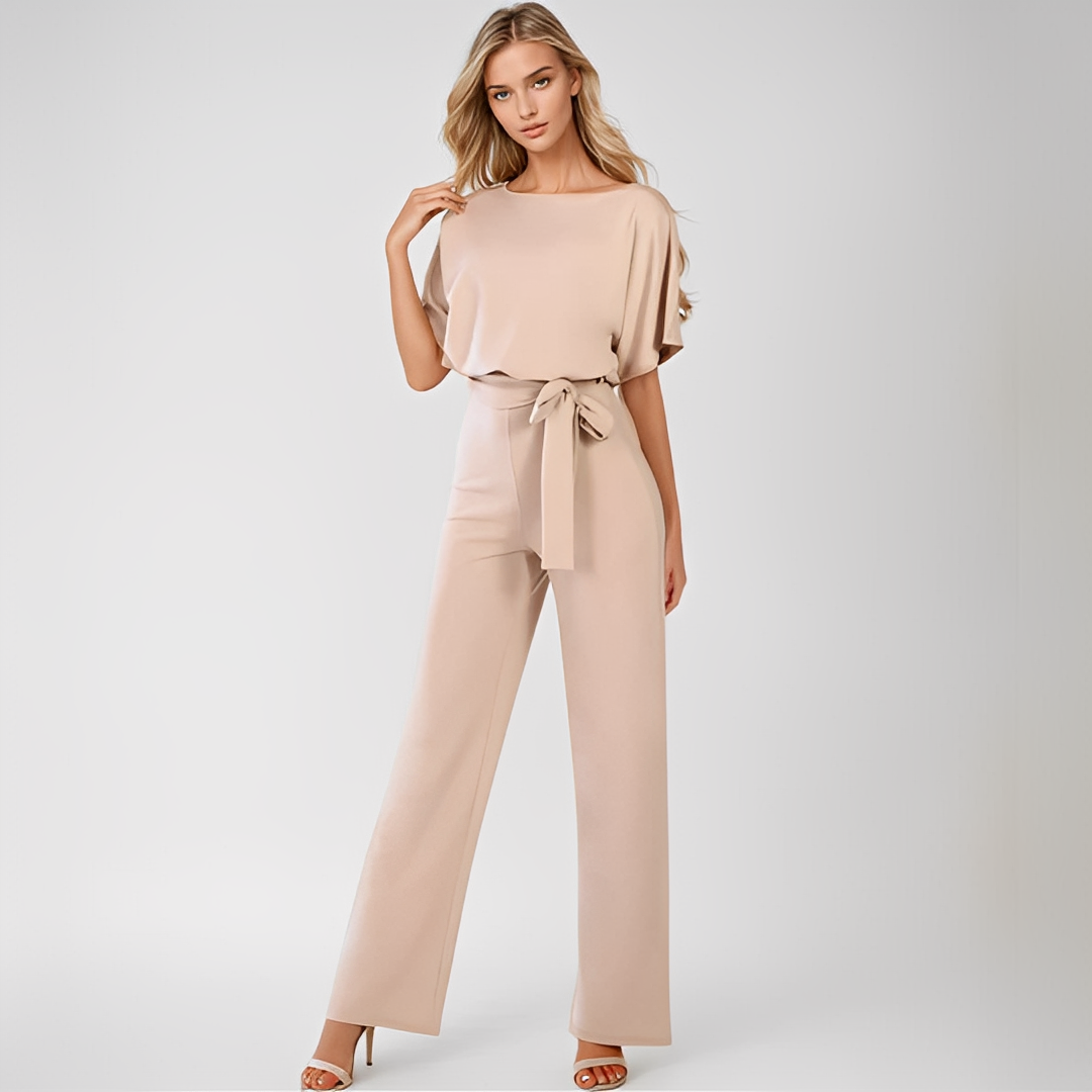 Frelyn - Szykowny kobiecy kombinezon z paskiem