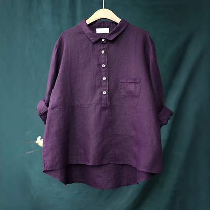 Annalie - Damska koszula na co dzień z długim rękawem