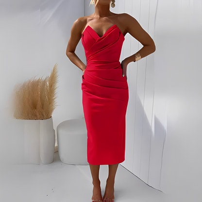 Wanda - Elegancka sukienka bez ramiączek dla kobiet