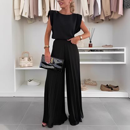 Adèlese - Elegancki zestaw z topem i spodniami dla kobiet