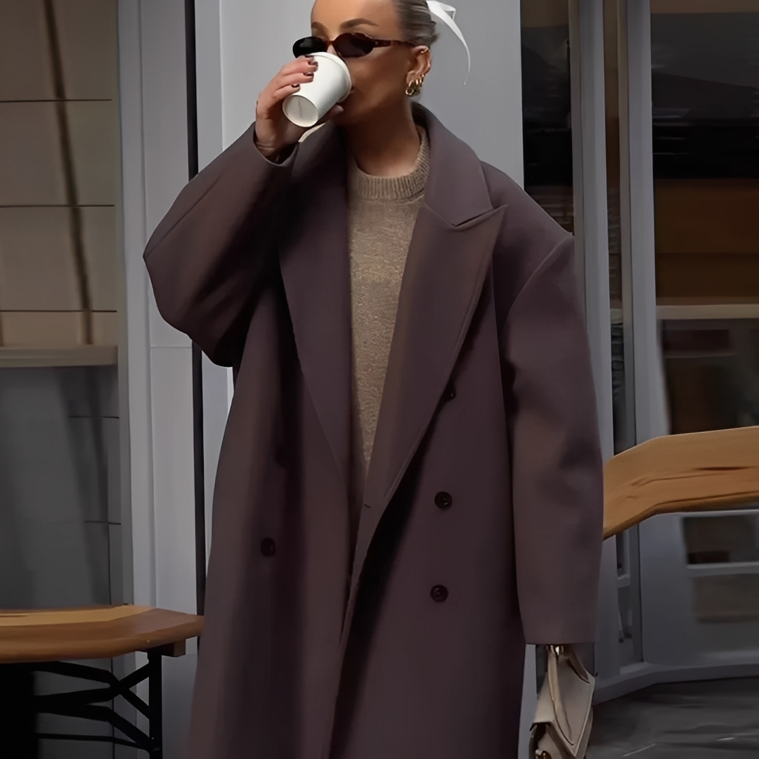 Bernarden - Komfortowy oversize płaszcz damski