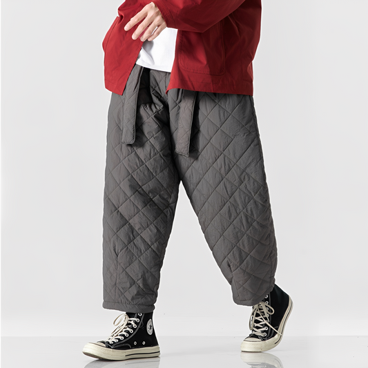 Johnny - Luźne, proste spodnie termiczne dla mężczyzn