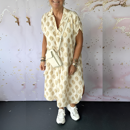 Xandra - Stylowa, luźna sukienka z jodły dla kobiet