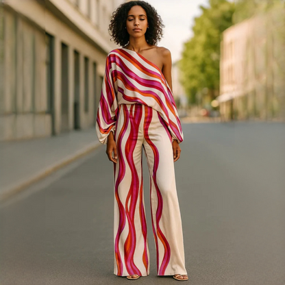 Jenny - Elegancki i wytworny komplet dwuczęściowy dla kobiet