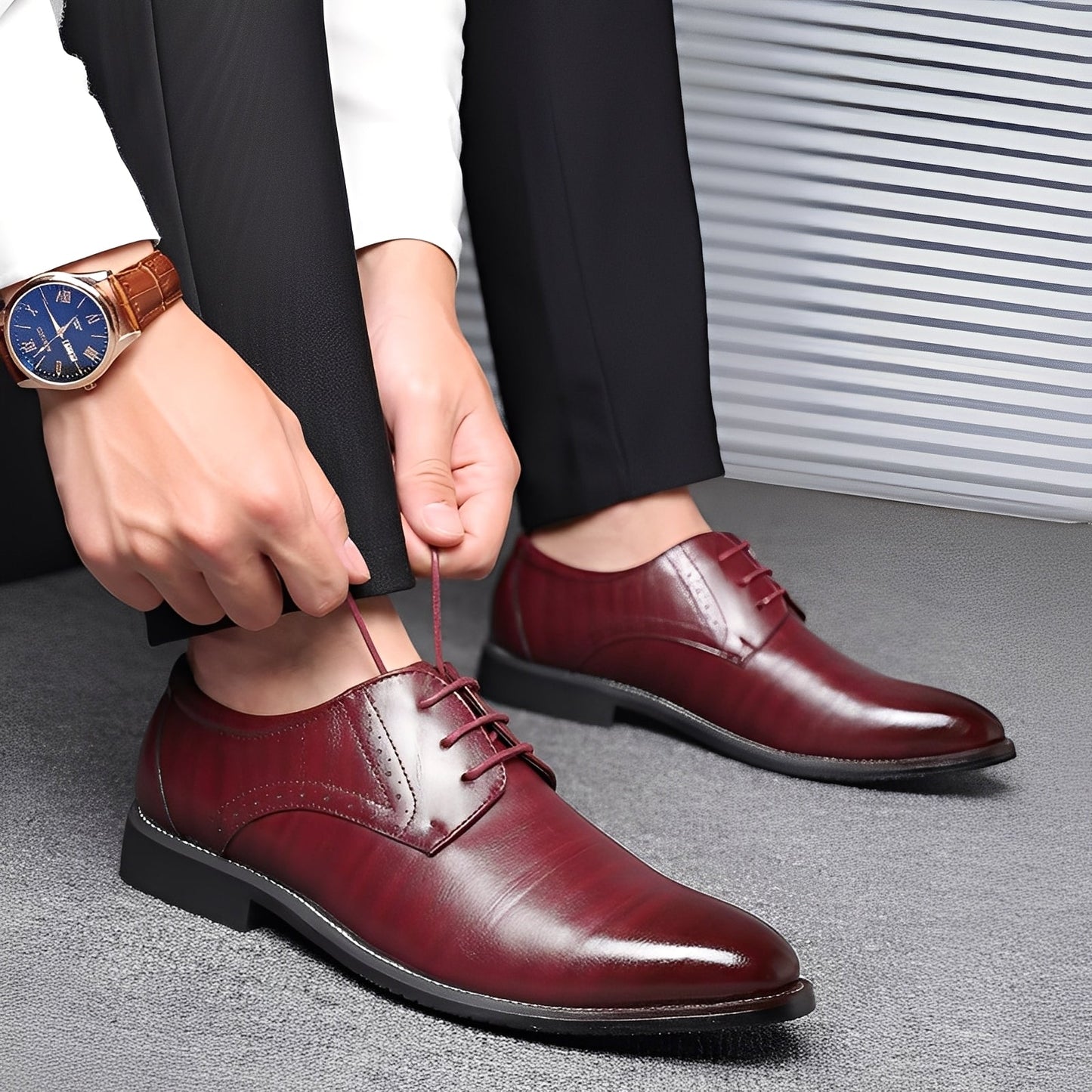 Beckham - Stylowe Sznurowane Buty Brogu dla Mężczyzn