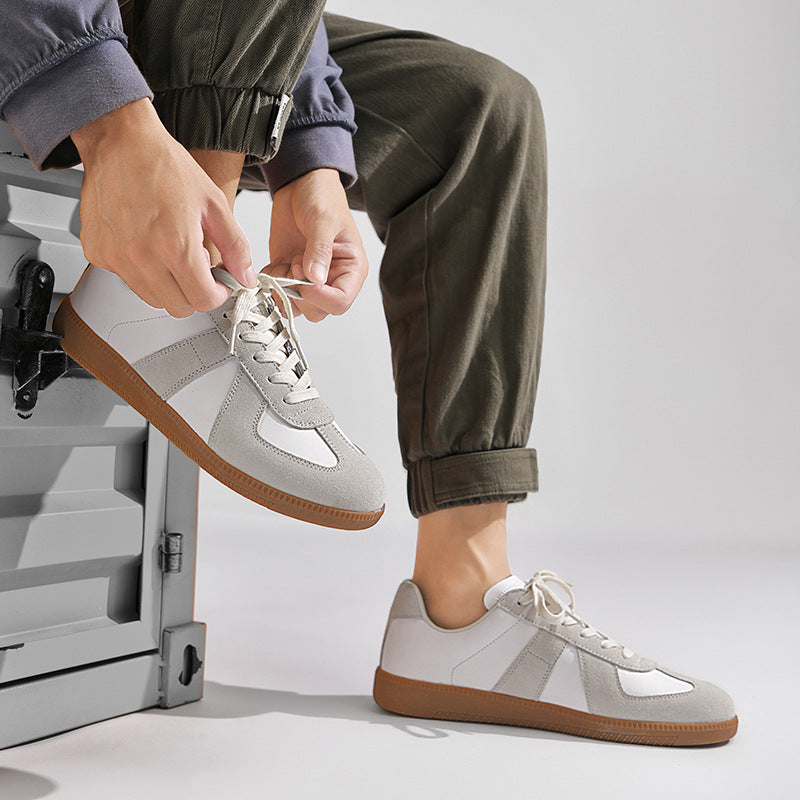 Gino - Klasyczne miękkie sneakersy z grubymi podeszwami dla mężczyzn