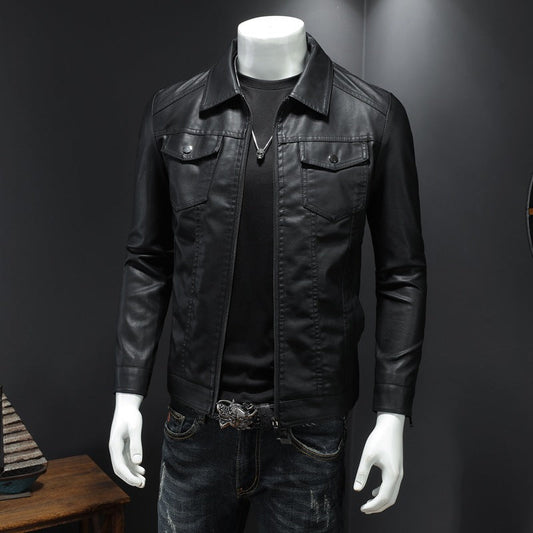 Nelson - Luźna Skórzana Kurtka Biker dla Mężczyzn