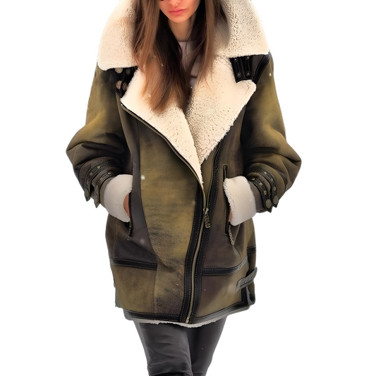 Leilani - Stylowa kurtka skórzana z ciepłą podszewką dla kobiet
