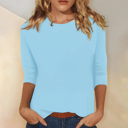 Louisa - Swobodna, prosta damska bluzka z długimi rękawami