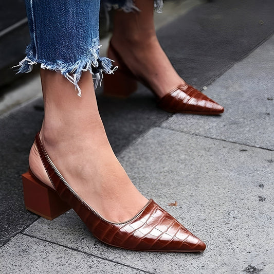 Alexia - Stylowe klasyczne sandały ze szpiczastym noskiem dla kobiet