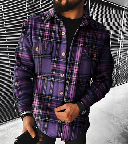 Eugene - Stylowa koszula w kratę z długim rękawem dla mężczyzn