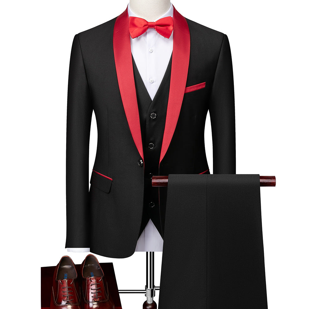 George - Elegancki męski garnitur Slim-Fit w 3 elementach