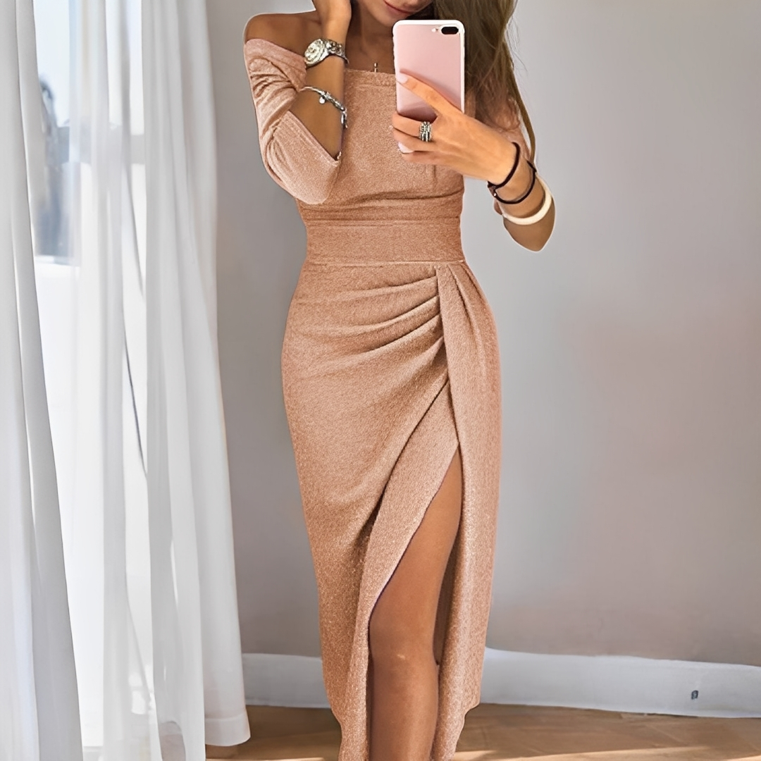 Babette - Sukienka z rozcięciem, elegancka i stylowa dla kobiet