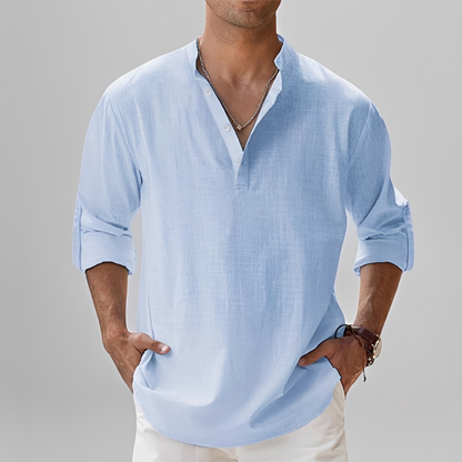 Ezriel - Wygodna koszula męska z półkieszeniami