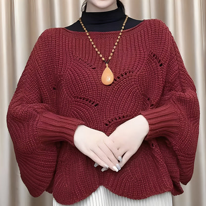 Celestine - Damski termosweter z szerokimi rękawami