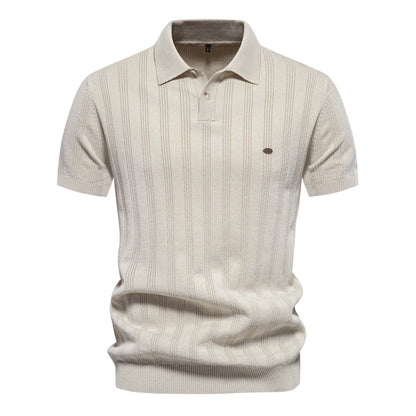 Paxton - Luźny poloshirt z wełny merino dla mężczyzn