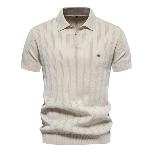 Paxton - Luźny poloshirt z wełny merino dla mężczyzn