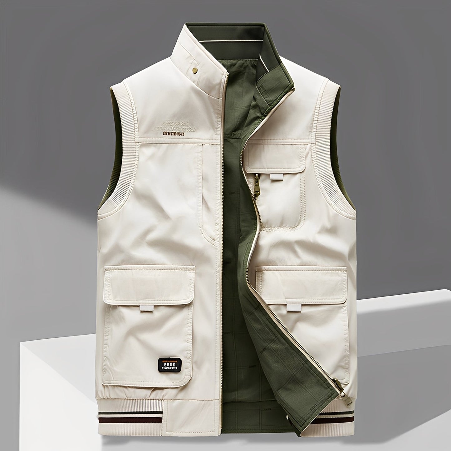 Géraud - Luksusowa męska kamizelka z wieloma kieszeniami