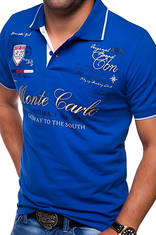 Brent - Casual Polo Shirt with Design for Men