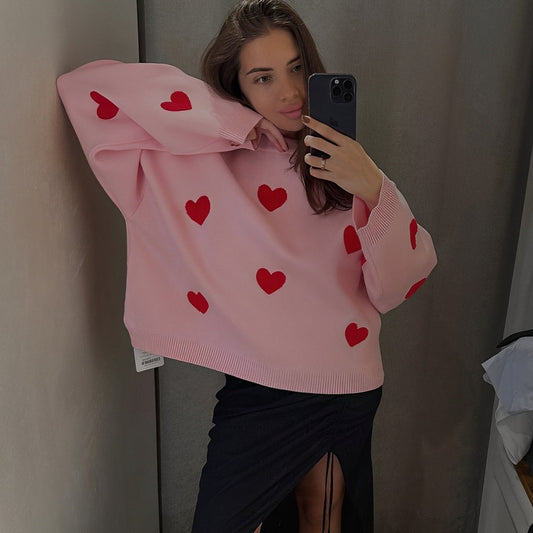 Marsha - Wygodny sweter z nadrukiem dla kobiet
