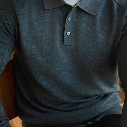 Anton - Wełniany sweter z kołnierzem rewersowym dla mężczyzn