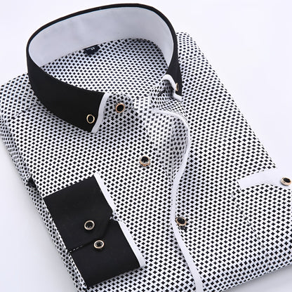 Nolhan - Klasyczna męska koszula z długim rękawem