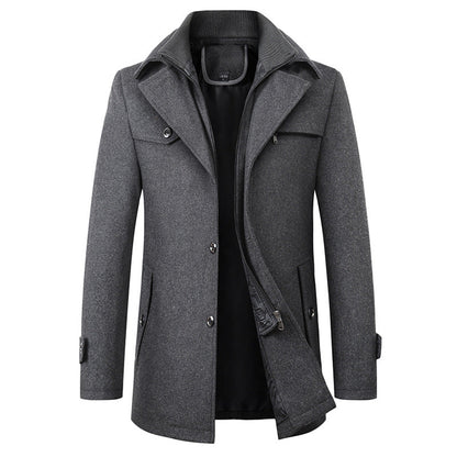 Kellan - Elegancki zimowy płaszcz z wełny dla mężczyzn
