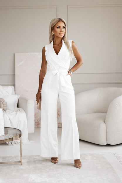 Maribel – Bezrękawowy Kombinezon – Elegancka Sylwetka z Szlachetnego Materiału