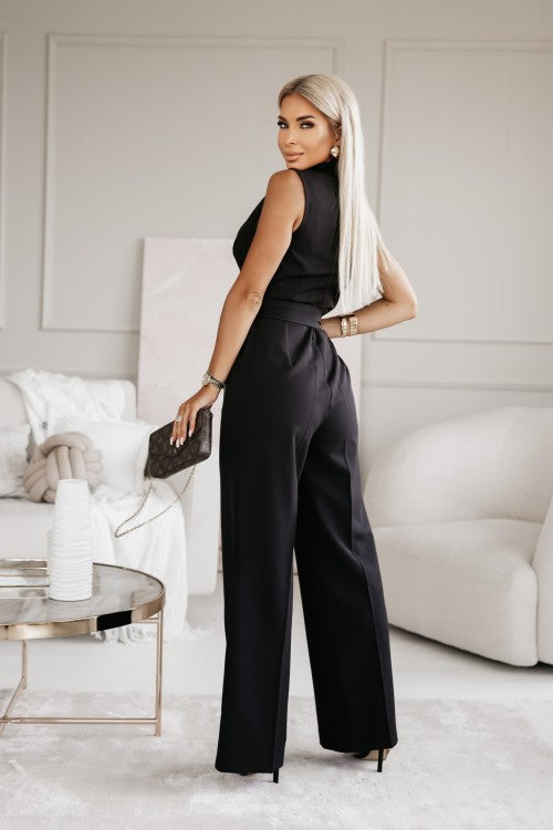 Maribel – Bezrękawowy Kombinezon – Elegancka Sylwetka z Szlachetnego Materiału