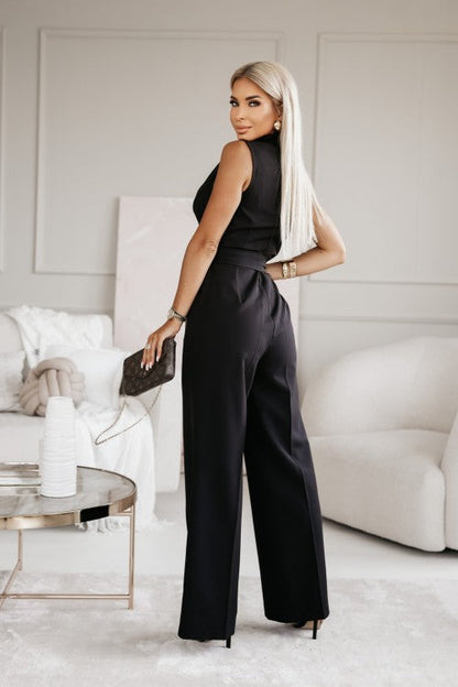 Maribel – Bezrękawowy Kombinezon – Elegancka Sylwetka z Szlachetnego Materiału
