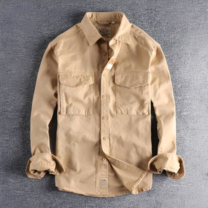 Aamiro - Męska koszula na co dzień z długim rękawem