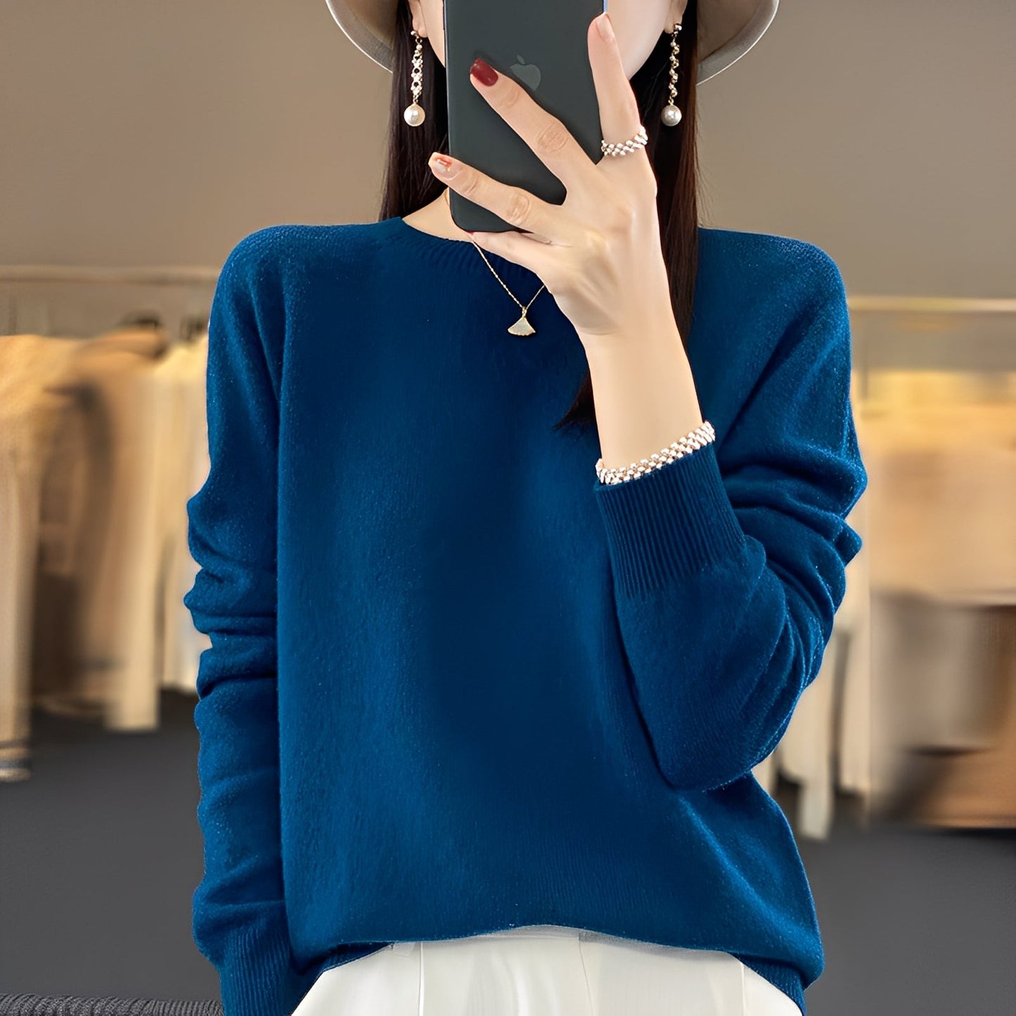 Cheyanne - Elegancki kaszmirowy sweterek damski