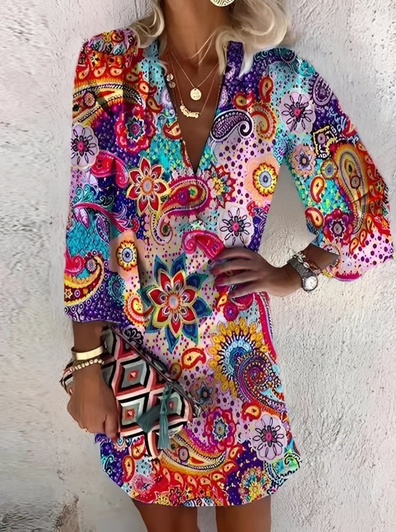 Shania - Stylowe Boho-Minikleid dla Damen