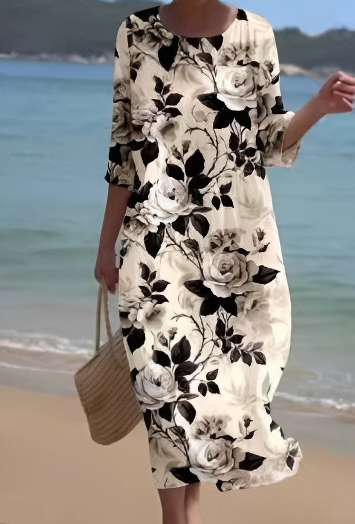 Lowri - Stylowa sukienka w kwiatowy wzór dla kobiet