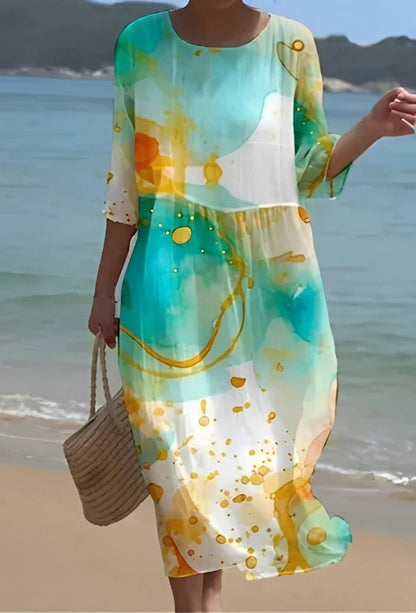 Lowri - Stylowa sukienka w kwiatowy wzór dla kobiet