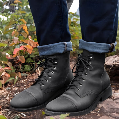 Kevin - Męskie buty retro z skóry