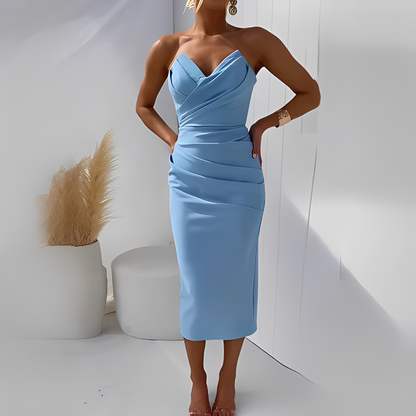 Wanda - Elegancka sukienka bez ramiączek dla kobiet