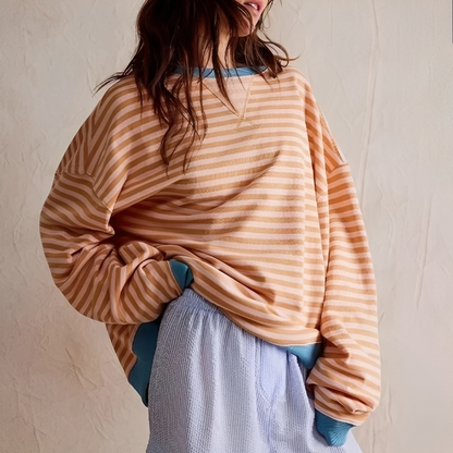 Pénélope - Damski sweter oversize w paski