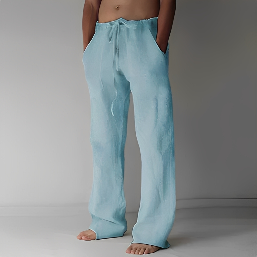 Kirk - Męskie spodnie szerokie ze sznurkiem, nowoczesny styl