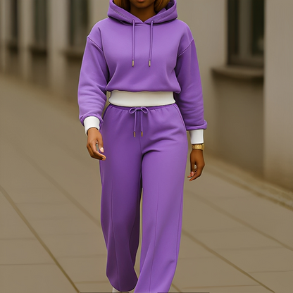 Chelie - Damski zestaw: bluza z kapturem i spodnie