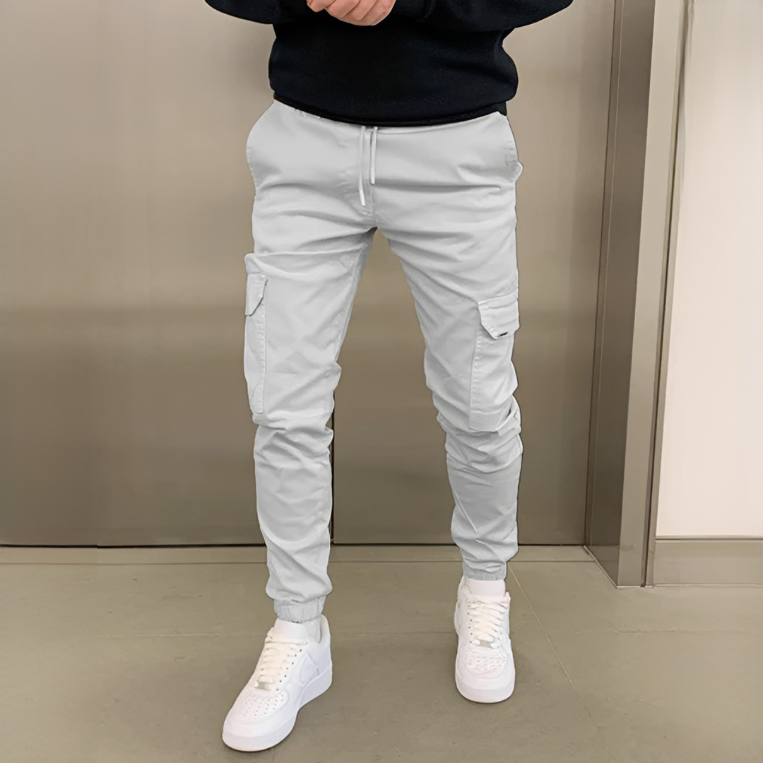 Khalid - Spodnie cargo elastyczne dla mężczyzn
