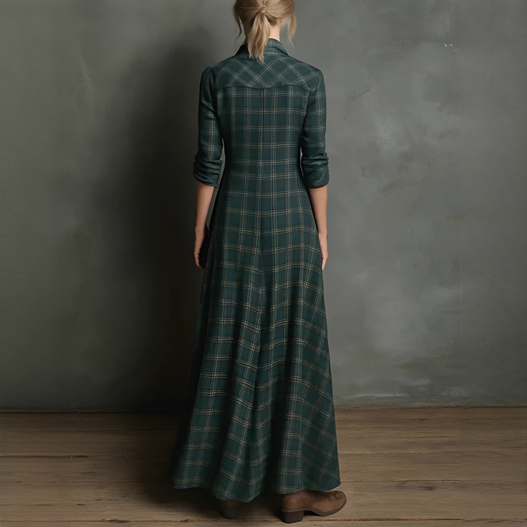 Lilly - Rozkloszowana sukienka długa dla kobiet