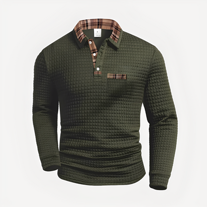 Morris - Stylowa męska koszulka polo z długimi rękawami