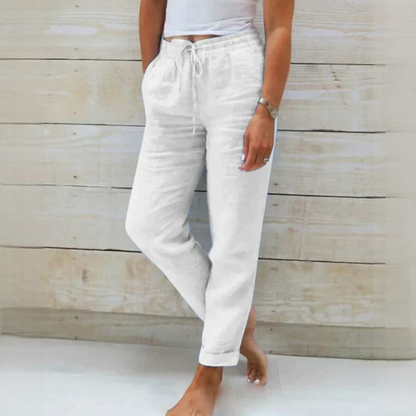 Dyan - Kobiece spodnie z wiązaniem w stylowym wydaniu