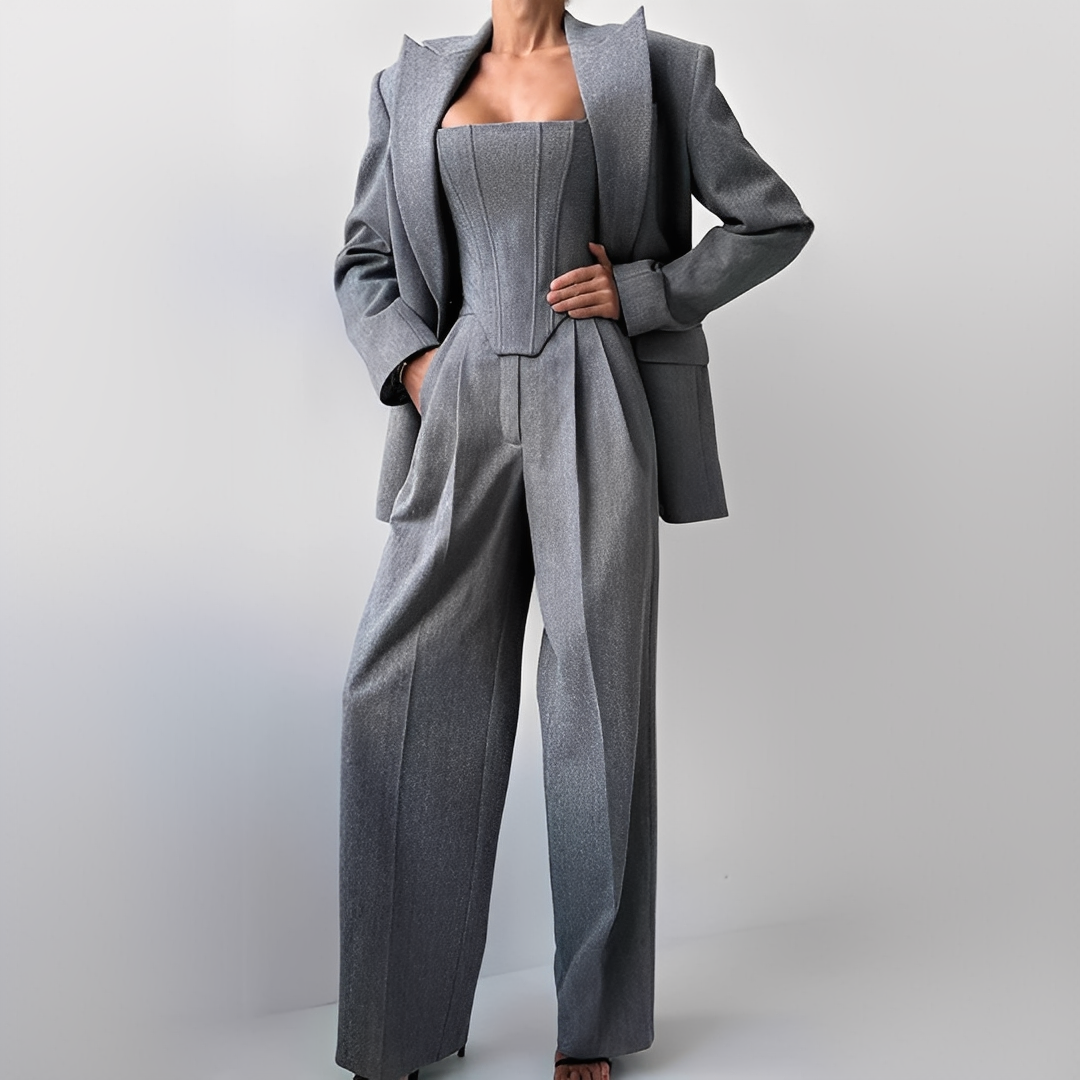 Annadine - Stylowy i komfortowy zestaw 3-częściowy dla kobiet